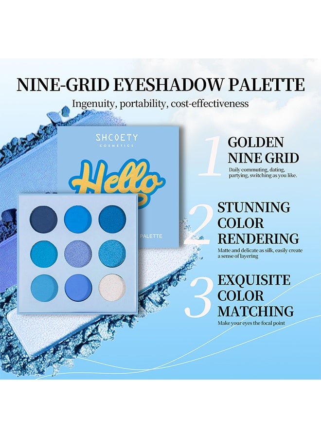 SHCOETY Nine Color Eyeshadow Palette, 9 Colors Purple Eyeshadow Palette High Pigmented Blendable Matte & Glitter Shimmer Finishes, Long Lasting Mauve Eye Makeup for Party - Image 4